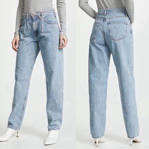 AGOLDE BAGGY JEANS WITH PLEATS COLOR LARK SIZE 26